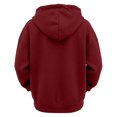 thumbnail image 7 of felwors Long Sleeve Waffle Knit Zip-Up Hoodie Oversized Textured Sweatshirt with Kangaroo Pocket for Women Fall Casual Cozy Wine for Size XXL, 7 of 7