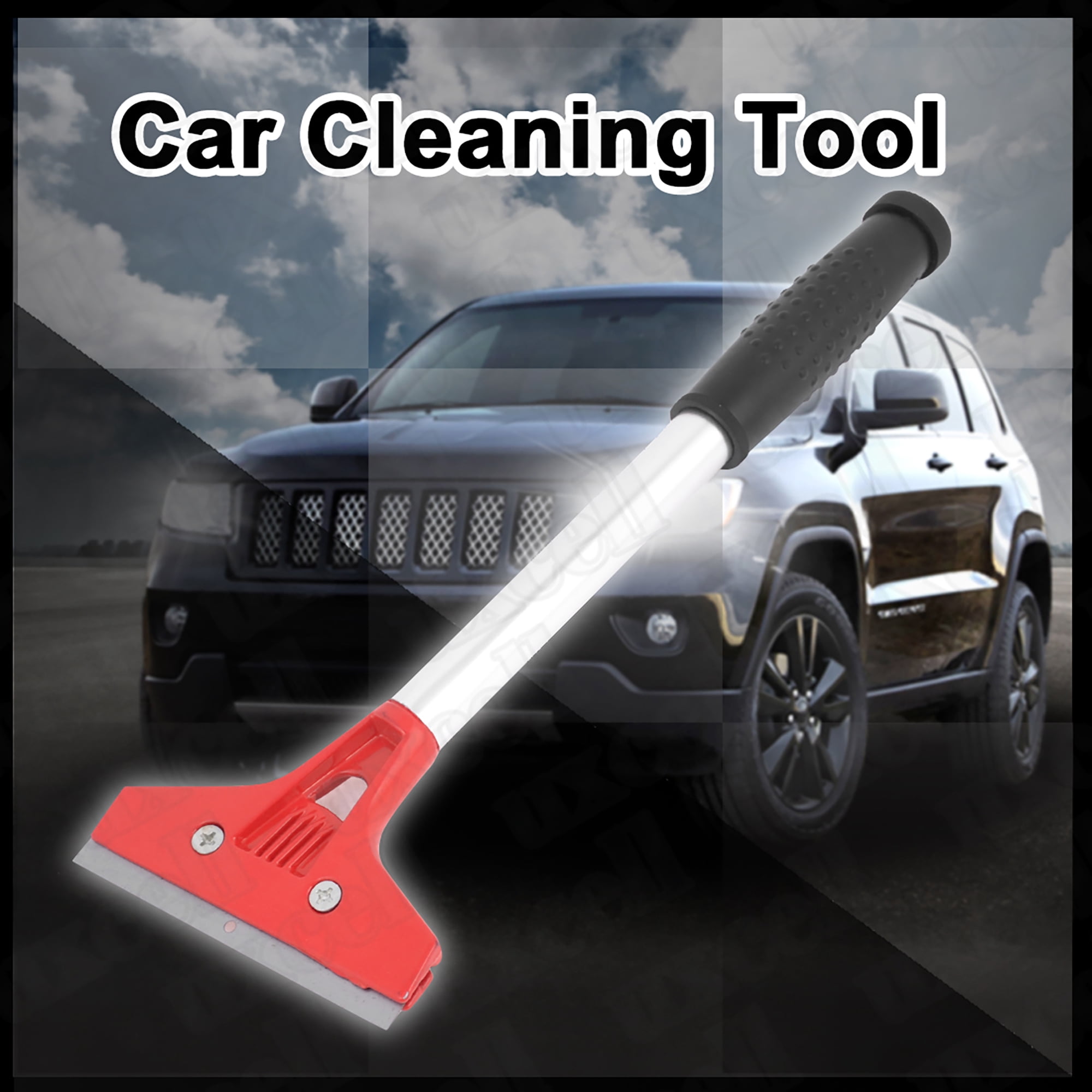 Unique Bargains Car Windscreen Cleaner Nonslip Handle Metal Blade Ice Snow Scraper 1 Pack