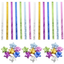 FRCOLOR 140pcs Star Origami Paper Strips Decorative Colored Star Paper Strips DIY Origami Stars Paper Strips