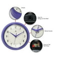 thumbnail image 5 of Infinity Instruments Retro Round Veri Peri Periwinkle Metal 9.5-inch Analog Wall Clock, 5 of 6