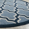 thumbnail image 3 of Safavieh Amherst Roderick Geometric Area Rug, Light Blue/Navy, 7' x 7' Round, 3 of 8