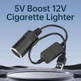 thumbnail image 3 of YongCo USB 5V to 12V Cigarettes Lighters Adapter USB 5V 2.4A to 12V 1A Step Up Car Cigarettes Lighters Socket Converters Cable, 3 of 10