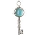 thumbnail image 2 of Colgante de llave maestra de vidrio marino | Decoración del hogar y regalo de inauguración | Vidrio marino transparente o blanco con eje de acero envuelto en alambre, 2 of 5