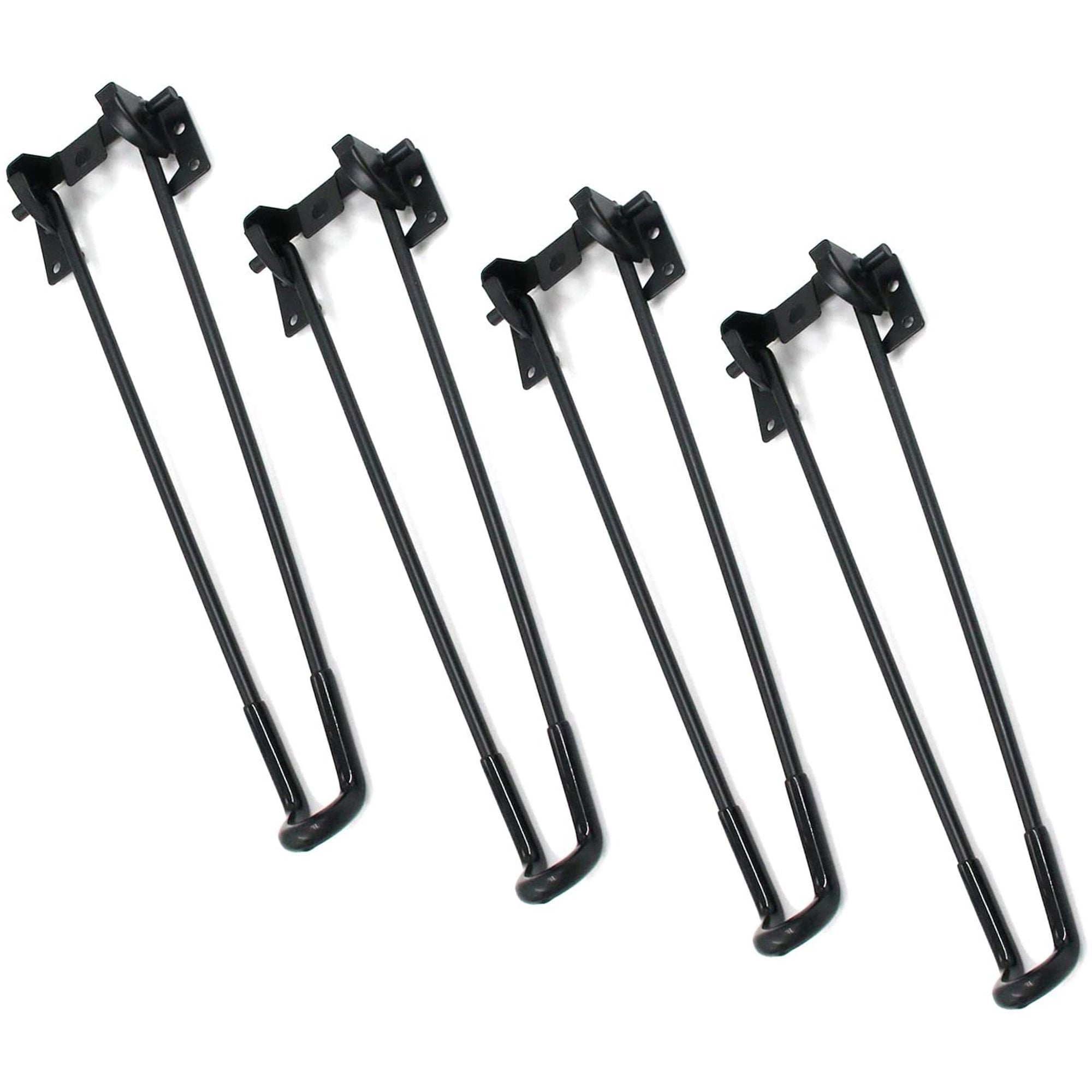 MEETWARM 16" Foldable Hairpin Legs, Black Metal Folding Table Legs, DIY