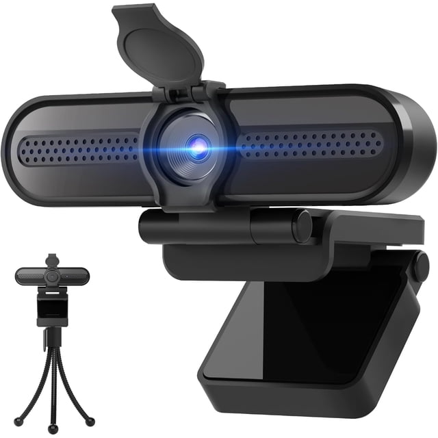 2K Webcam with Lights, HD Webcam for PC, 2K@60FPS Web cam with Microphone, 65° FOV, Autofocus, Noise Cancellation, Privacy Cover, Web Camera for Computer/Laptop, USB Streaming Computer Camera