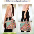 thumbnail image 4 of FORMRS Womens Corduroy Tote Bag Crossbody Shoulder Handbag with Pocket, Cityscape Painting, 4 of 7