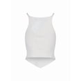 thumbnail image 2 of Courrèges Ribbed White Tank Top With Pointed Hem (Women's), 2 of 3