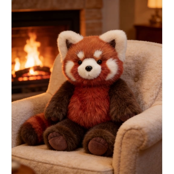 Running Plushies - 20inch Cute Running Red Panda Plush Toy, Interactive Moving Legs Stuffed Animals for Stress Relief, Christmas Birthday Gift for Kids & Adults