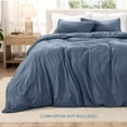 thumbnail image 4 of Bare Home Washed Duvet Cover Set - Ultra-Soft - Premium 1800 Collection - 3 Piece - Queen, Bering Sea, 4 of 7