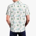 thumbnail image 4 of Balery Whale And Turtle Printed Men’s Short Sleeve Polo Shirt, Midweight Men's Shirt,Golf Polo shirts -3X-Large, 4 of 9