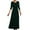 Green, variant on Maxi Velvet Dress for Women 3/4 Sleeve Long Flowy A-Line Deesses Elegant Casual Solid Color Fall Winter Party Dress