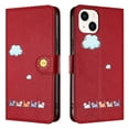 thumbnail image 6 of Allytechgroup for iPhone 14 Wallet Cover, iPhone 14 Wallet Case with Strap, PU Leather Shock Absorption Folio Flip Stand Card Slots Wallet Magnet Cover Case - Red, 6 of 8