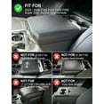 thumbnail image 3 of KBH Center Console Cover for 2023-2026 Ford F250 F350 F450 F550 Super Duty Accessories, Black Leather Middle Console Lid Armrest Cushion Pad for Truck Interior(Bucket Seat), 3 of 8