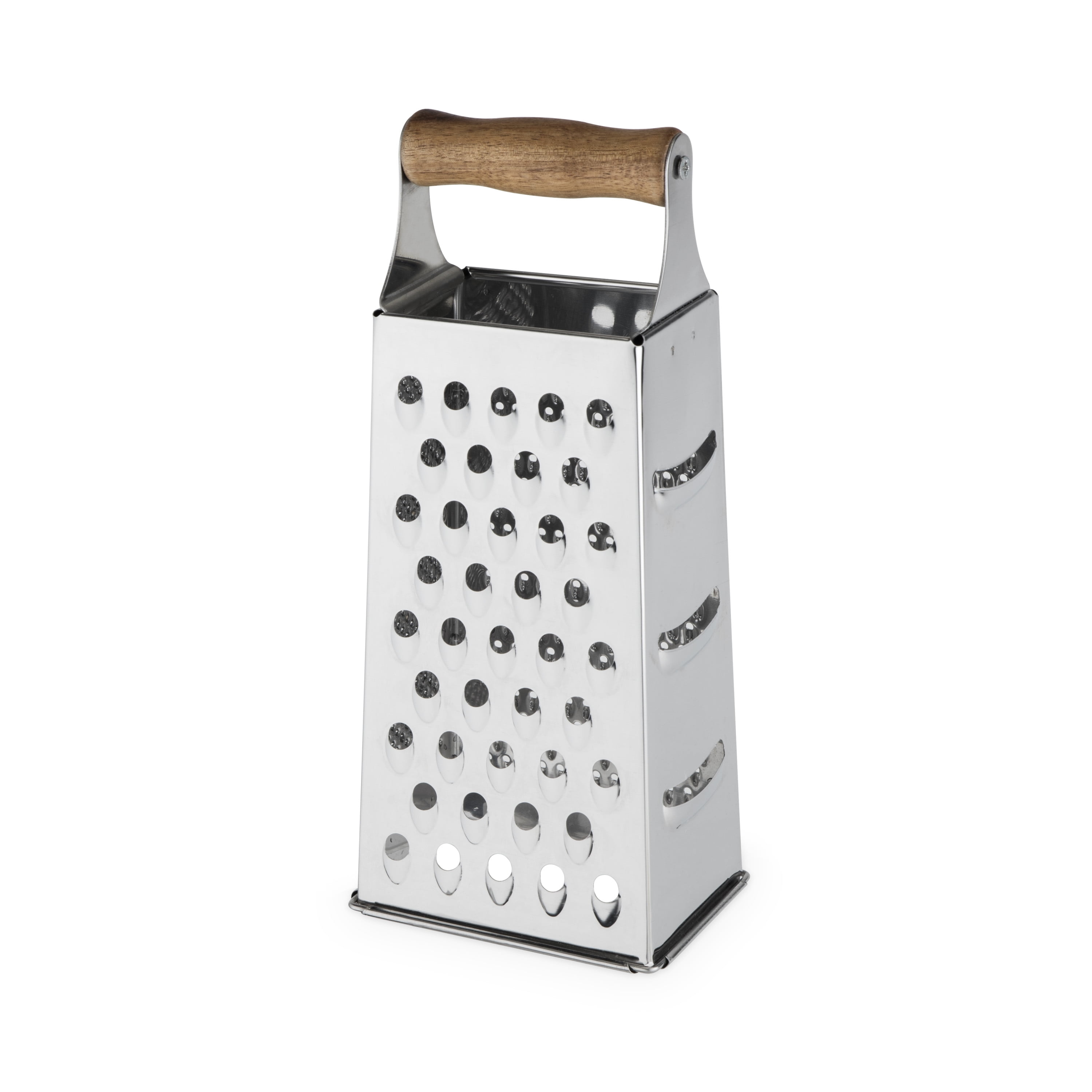 Twine Acacia Wood Handled Cheese Grater, Stainless Steel Grater, Citrus