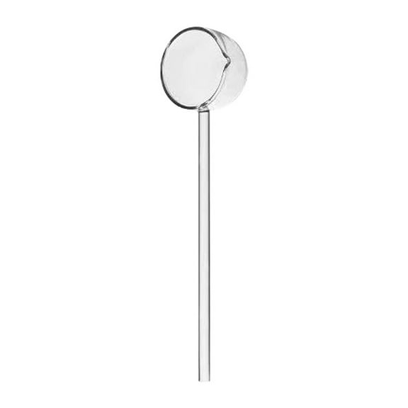 Heat Resistant Glass Ladle, Ongmies Bearheat Glass Clear Round Long Handle Soup for Serving Novelty Transparent Glass Stirring Coffee Spoon Cute Borosilicate Glass Mixing Utensil for Bars Banquets