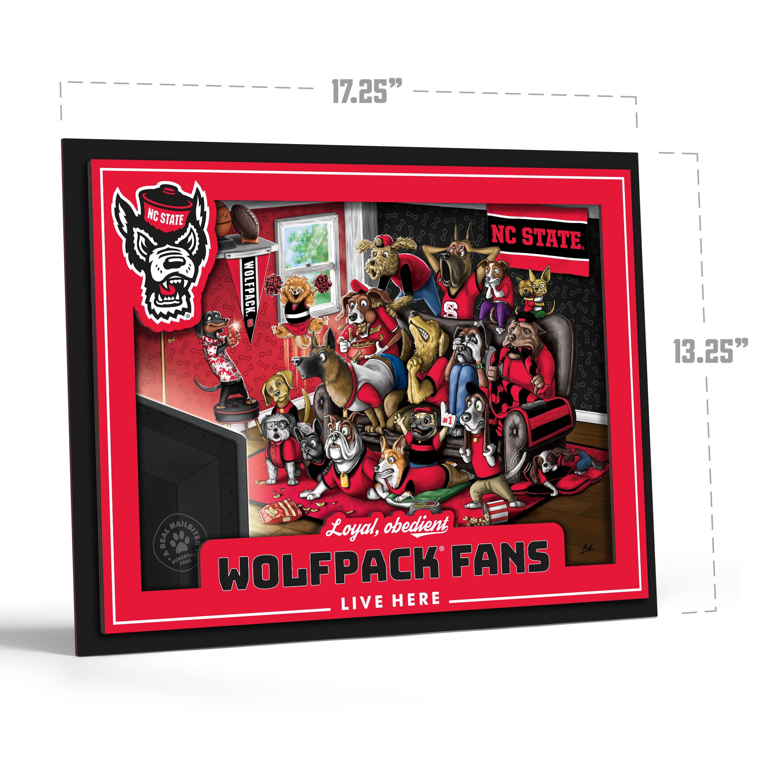 YouTheFan NCAA NC State Wolfpack Purebred Fans Wall Art