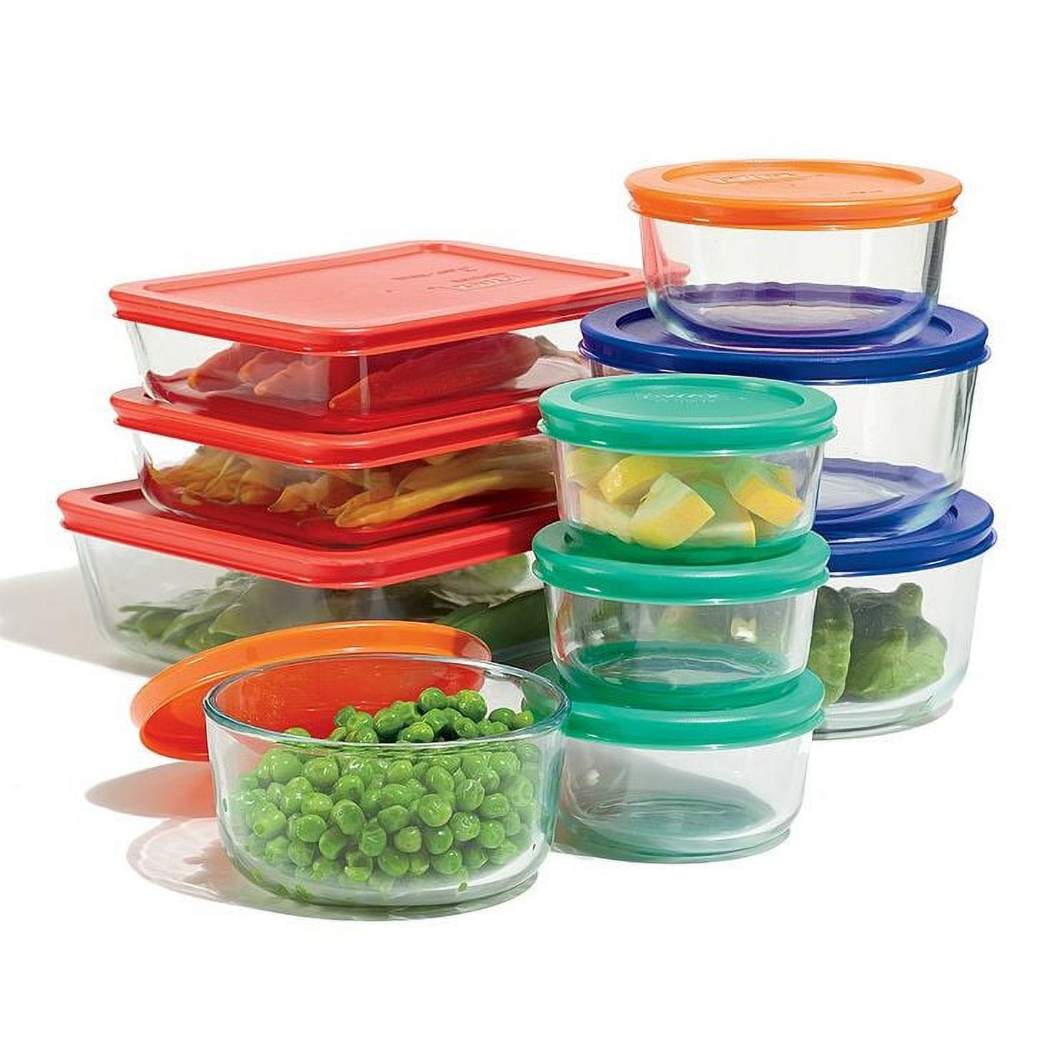 Pyrex Simply Food Storage & Bakeware Set with Colored Lids, 28 Piece - image 4 of 7