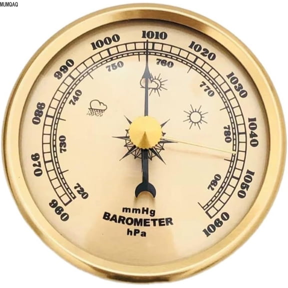 MUMQAQ 70mm High Precision Barometer, Household Weather Instrument With Adjustable Calibration, Mechanical Barometer For Indoor Air Pressure Monitoring