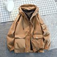 thumbnail image 2 of Men's Lightweight Corduroy Jacket Stylish Casual Windbreaker for Spring Autumn Fashion Comfortable Loose Fit Outerwear, 2 of 2