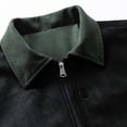 thumbnail image 4 of LYSMORA 2026 Men's Corduroy Collar Suede Utility Bomber Jacket, Multi Patch Pockets Elastic Cuff Loose Fit Windproof Street Casual Outerwear, 4 of 6