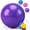 Purple, variant on Anti-Burst Exercise Ball, Extra Thick Yoga Ball with Quick Pump, 55cm Stability Ball for Fitness, Pregnancy Birthing & Office Ball Chair