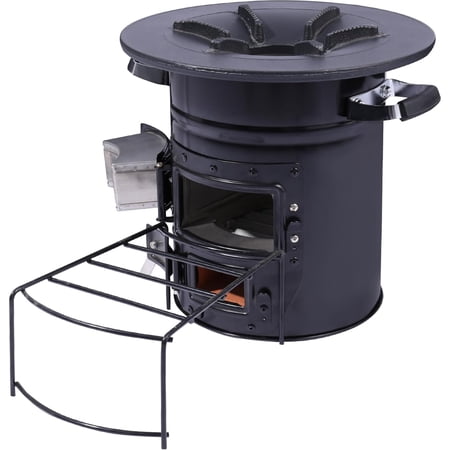 REDCAMP Rocket Stoves for Cooking Wood Burning, Portable Camping Wood Stove with Carrying Bag for Outdoor Backpacking Emergency RV Survival, Versatility of Fuel
