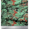 thumbnail image 3 of Soimoi Poly Georgette Fabric Food,Animals & Text Print Fabric by Yard 52 Inch Wide, 3 of 5