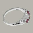 thumbnail image 5 of LBG British Made 18k White Gold Natural Ruby & Diamond Womens Statement Ring - 33 size options - Size 10.75, 5 of 7