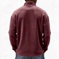 thumbnail image 5 of Men's Quarter Zip Long Sleeve Mock Neck Pullover Sweatshirt XL, 5 of 6