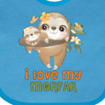 thumbnail image 4 of Inktastic Sloth I Love My Morfar Boys or Girls Baby Bib, 4 of 4