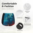thumbnail image 4 of Salouo Tower And Red Roses Print Women's 2 in 1 Running Shorts Double-Layer Shorts Athletic Workout Gym Yoga Shorts Running Shorts for Women-Medium, 4 of 7