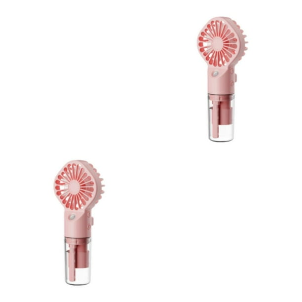 Ventilador de refrigeración Cateissary Mini 4 Engranajes Ajustable Rosa 2Conjunto