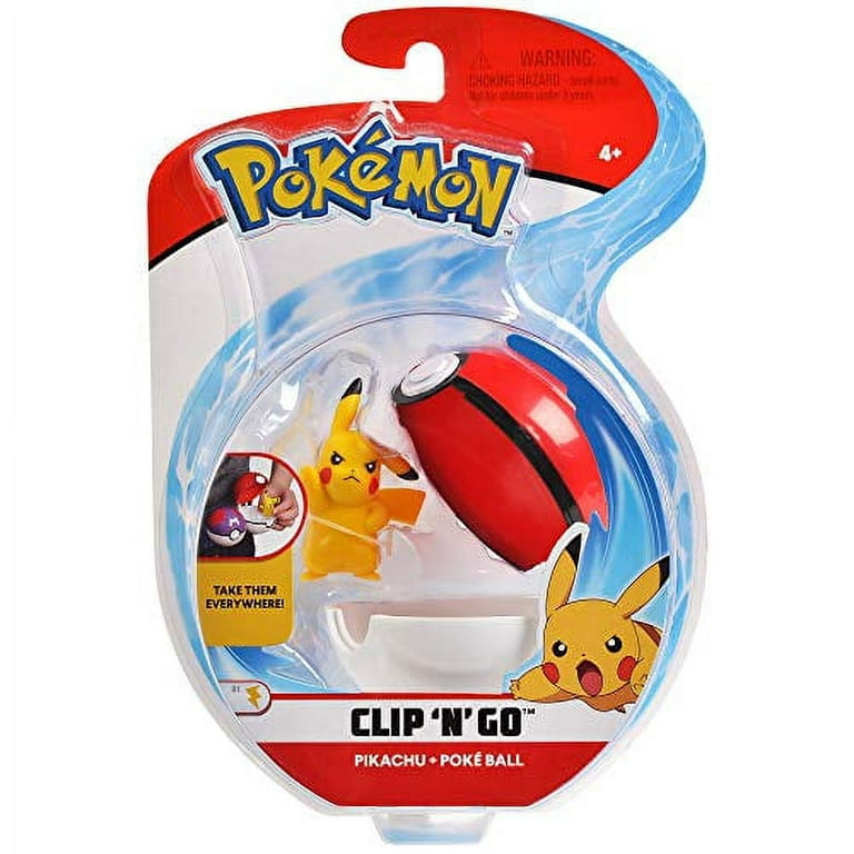 Ensemble de ceinture Pokémon Clip 'N' Go - Pikachu + Poké Ball & Balle de  Luxe
