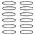 thumbnail image 1 of BodyJ4You 12 Pcs Ras-de-Cou Tout Noirs, 1 of 6