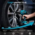 thumbnail image 6 of Seesii Cordless Impact Wrench 1/2" 1032Ft-lbs (1400N.m) Electric Impact Gun Brushless Driver 2x4000mah Battery & Charger, 6 of 18