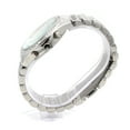 thumbnail image 3 of Geneva Luxury Rhinestone Bezel Round Analog Quartz Wrist Watch Silver, 3 of 4