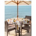 thumbnail image 2 of Outdoor Tablecloth with Umbrella Hole and Zipper, Orange Leaves Fall Square Table Cloth 54x54 Inch Waterproof Tablecloth, Branches Birds Pine Cones Rustic Picnic Table Cover for Patio Camping, 2 of 7