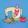 thumbnail image 3 of CafePress - I'd Rather Be Quilting Women's Dark T Shirt - Women's Traditional Fit Dark T-Shirt, 3 of 4