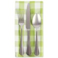 thumbnail image 6 of Contemporary Home Living Set of 6 Lime Green and White Checkered Napkins 20", 6 of 6