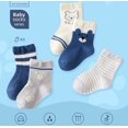 thumbnail image 3 of 5-Pack Cartoon Baby Boy Infant Sock, Multicolor - 0-12 Months, 3 of 5