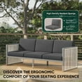 thumbnail image 2 of Bestier Patio Furniture Set, Outdoor Couch with 4.5" Thick Cushion and Ottoman, 5PCS Wicker Conversation Set for Backyard, Patio Chairs for Garden, Deck, Poolside, Dark Grey, 2 of 8