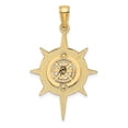 thumbnail image 4 of Diamond2Deal 14K Yellow Gold Star Frame with Nautical Compass Center Pendant for Women, 4 of 4
