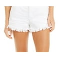 thumbnail image 3 of INC International Concepts Womens Frayed High Rise Shorts White 8, 3 of 3