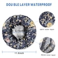 thumbnail image 3 of Shower Caps,Pioneer Flower Floral Print Pattern Waterproof Shower Cap for Women 4 Pieces,Double Reusable Hair Cover for Shower PEVA Elastic Stretch Hem, 3 of 7