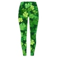 thumbnail image 4 of Todays Sales BiZtdJrK Butt Lifting Leggings for Women St Patricks Day Funny Shamrock Graphic Legging Pants Stretchy High Waist Workout Tights Yoga Pants Green S, 4 of 5
