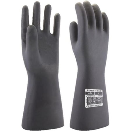 

Portwest A820BKRM Neoprene Chemical Gauntlet Glove Black - Medium