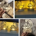 thumbnail image 2 of Graflsoa Elegant Wooden Moon & Letter LED Decor with Festive Charm, Battery Not Included, Perfect for Home or Garden JM01933, 2 of 6