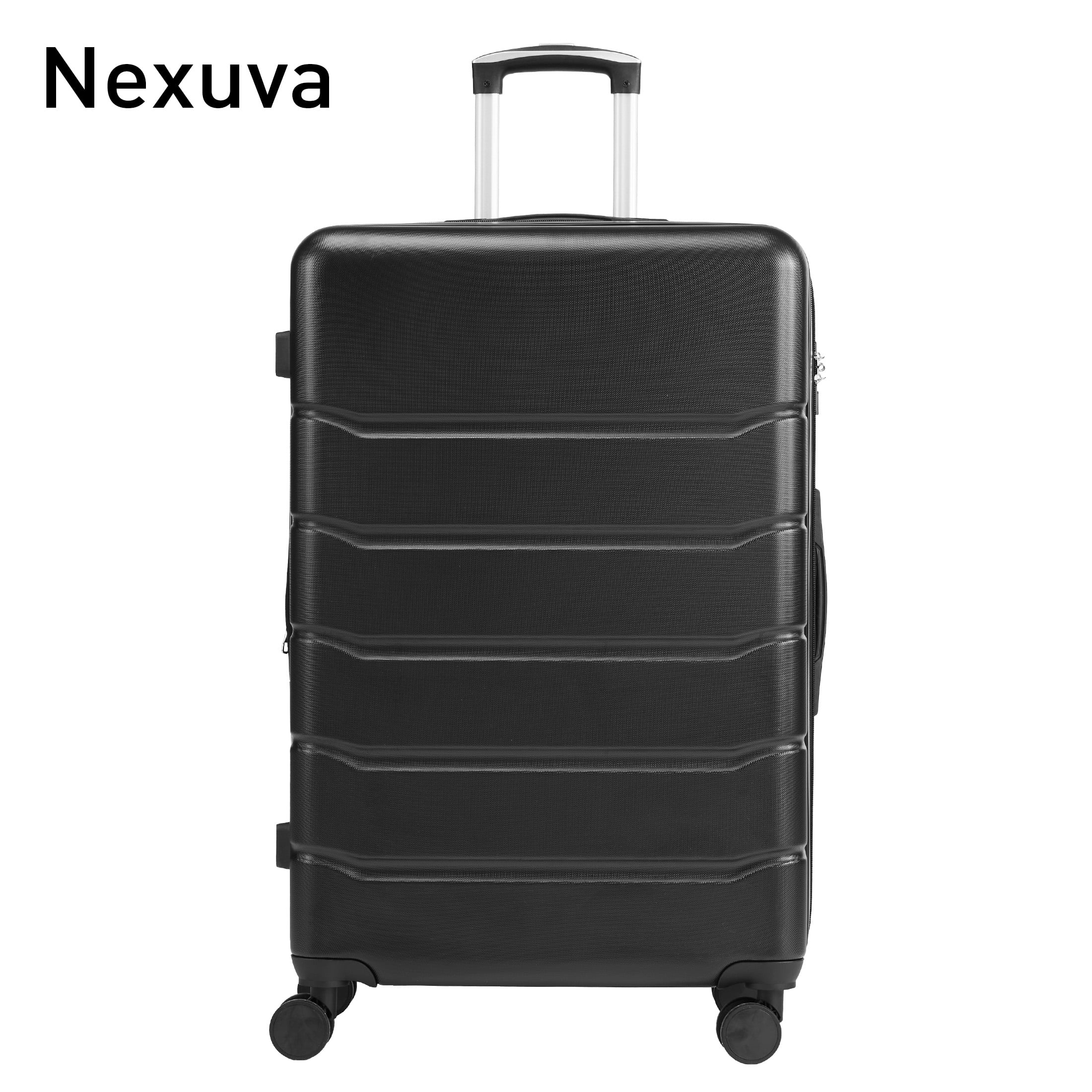 Nexuva Durable Hardside Luggage with Smooth Spinner Wheels - Lightweight, Expandable, TSA Lock, Hard Shell Roller Suitcase for Checked Luggage
