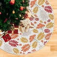 thumbnail image 5 of Coolnut Thanksgiving Tree Skirt Maple Xmas Tree Skirt, Floor Door Round Mat Decorations for Holiday Party Home Christmas Day Ornaments,35.4", 5 of 6