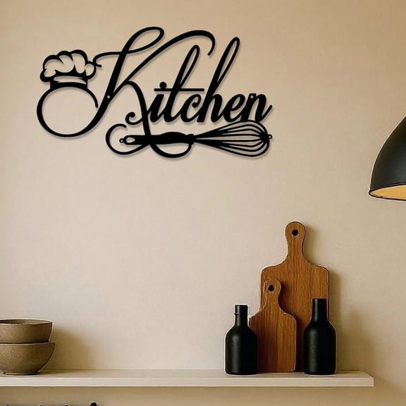 Rustic Metal Kitchen Sign - Vintage Farmhouse Wall Decor for Home, Kitchen & Dining Room - Classic Style Holiday Decor ,halloween decor，wall decor，house decor， room decoration stuff，living room decor